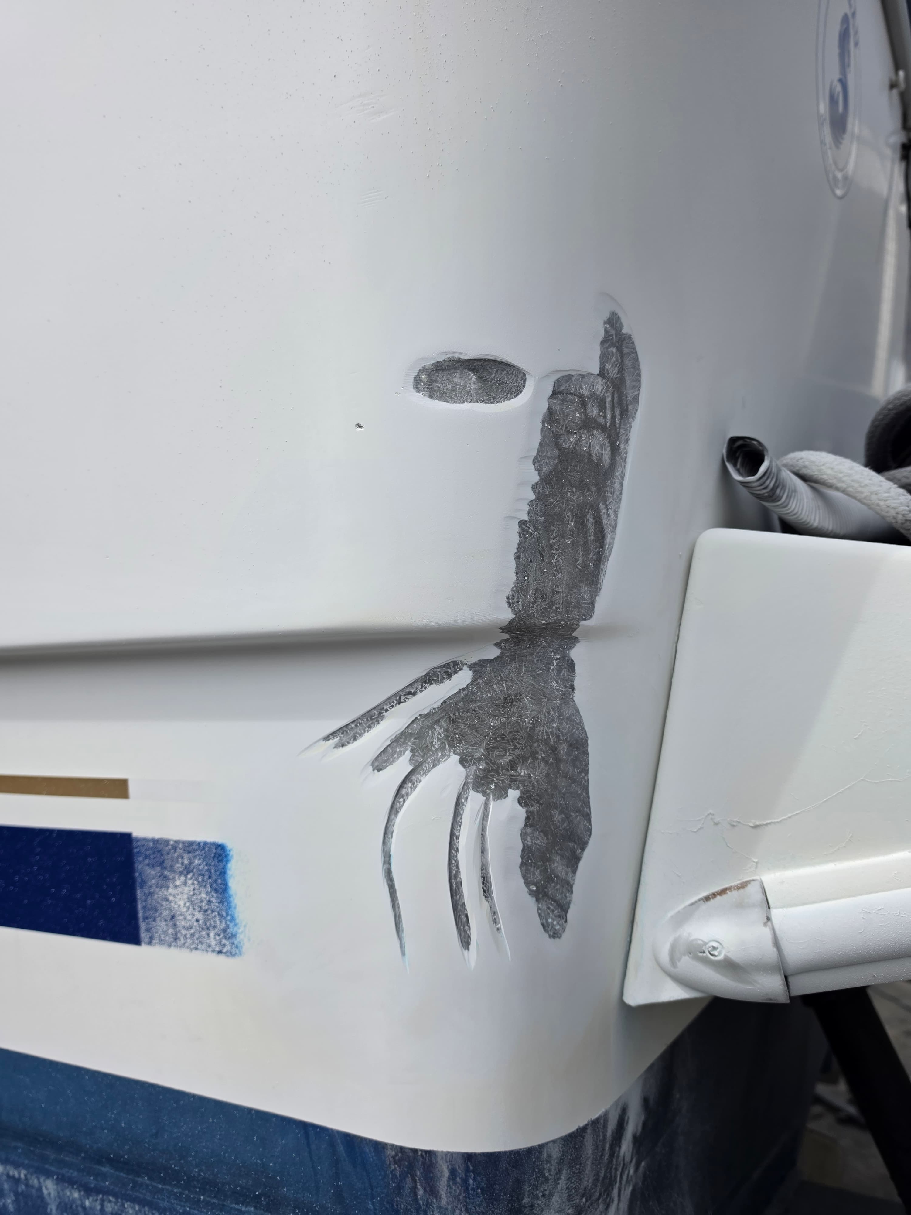 Damage to GRP on Beneteau Antares 1080